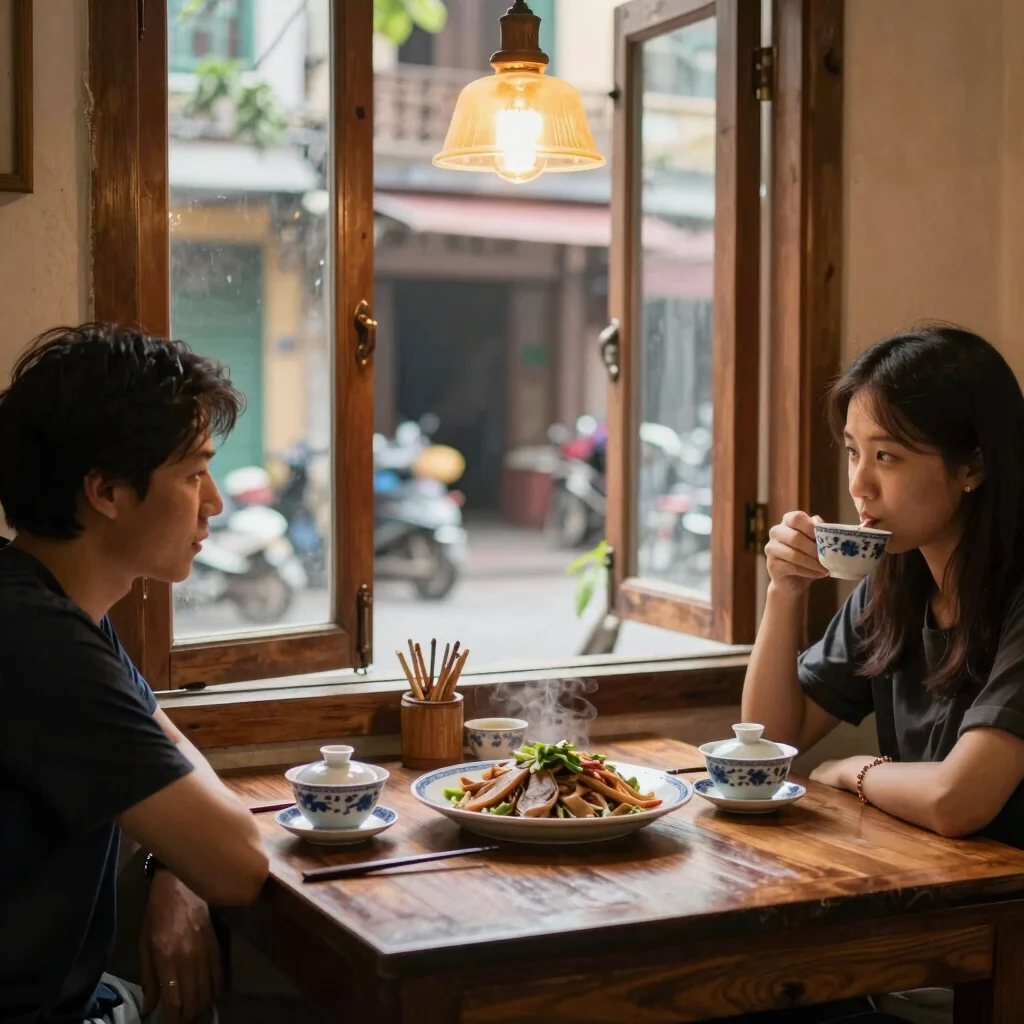 Bàn Đôi Góc Cửa Sổ Lãng Mạn